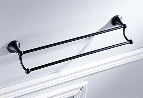 ANNBKA Double Towel Bar Black Chrome Brushed