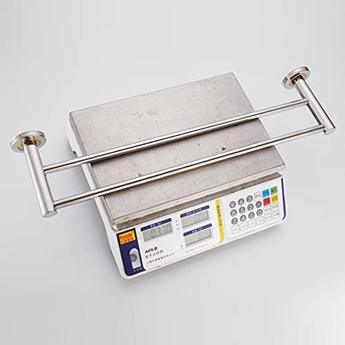 TiStm Wall Mounted Double Towel Rack in Silver