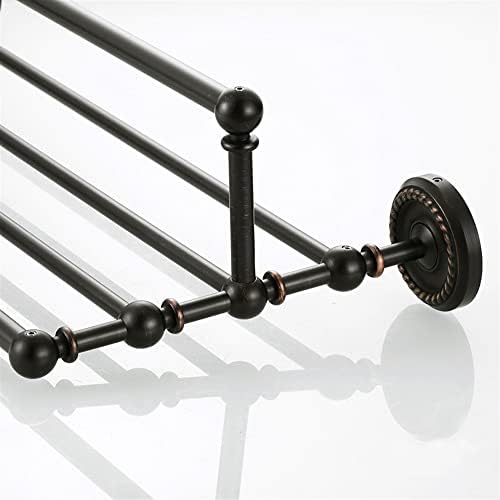 ANNBKA Black Brass Towel Rack Wall Mount