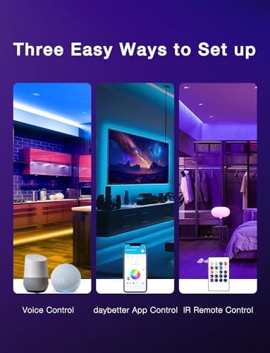 DAYBETTER Smart WiFi LED Strip Lights 50ft2