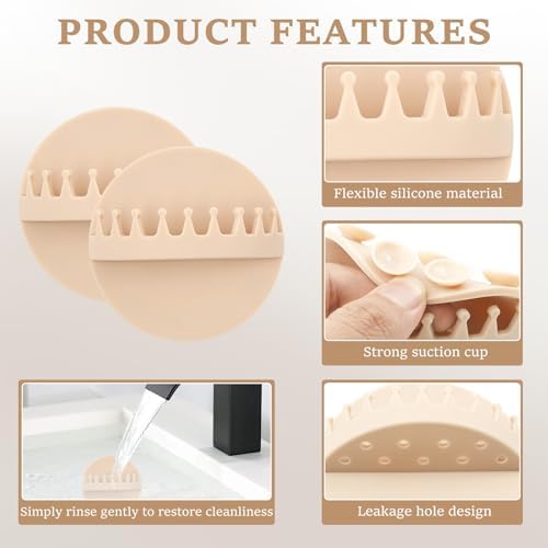 2pcs Wall Mount Suction Hair Collector for Bathroom 1
