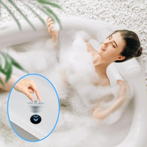 RUIKER Sink Stopper Tub Plug Bathroom Drain Plug Silicone Anti-Clogging