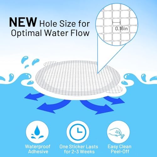 AMAZOPEN 25-Pack Disposable Shower Hair Catcher Stickers