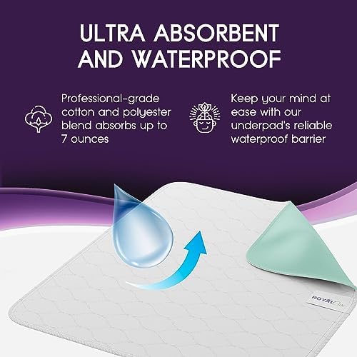 Royal Care Incontinence Bed Pads 4 Pack 18 x 24
