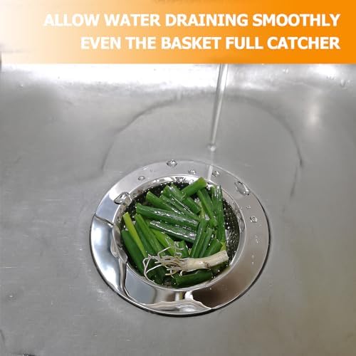 Huntonry 2PCS Kitchen Sink Drain Strainer with 45 Diameter and 30 Mesh Basket