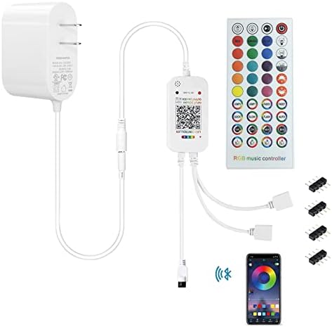 GXILEE Bluetooth RGB LED Controller with UL Power and 4 Pin Connectors