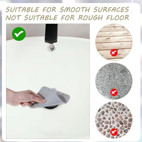 Abeillo 4 Pcs Silicone Drain Covers 47x47in 2 White 2 Grey