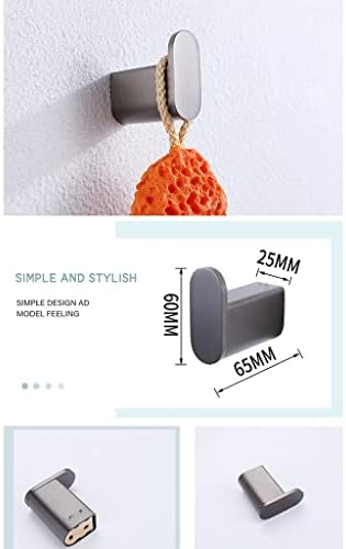 ANNBKA 4-Piece Bathroom Hardware Set Gunmetal Grey Towel Bar Hanger