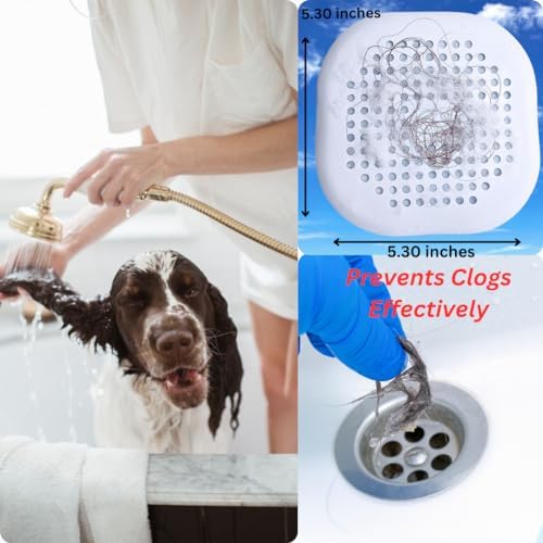 Generic Elegaro Silicone Drain Hair Catcher Pack of 2 White Grey