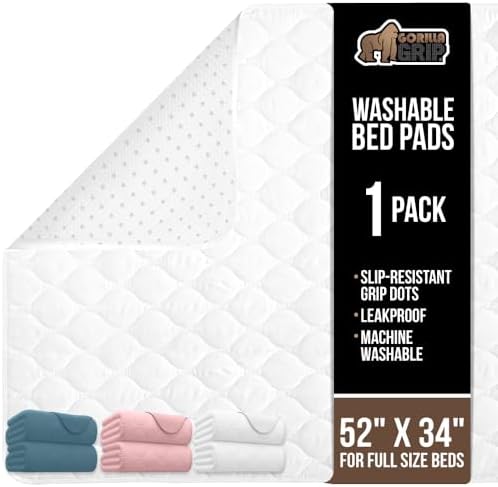 GORILLA GRIP Washable Underpads for Adults and Kids