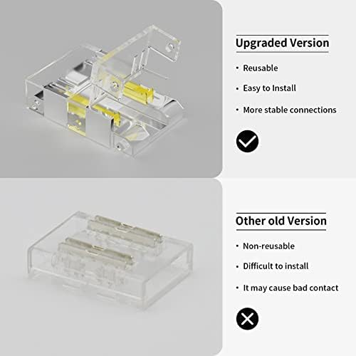 PAUTIX 10mm COB LED Strip Connectors 4 Pin