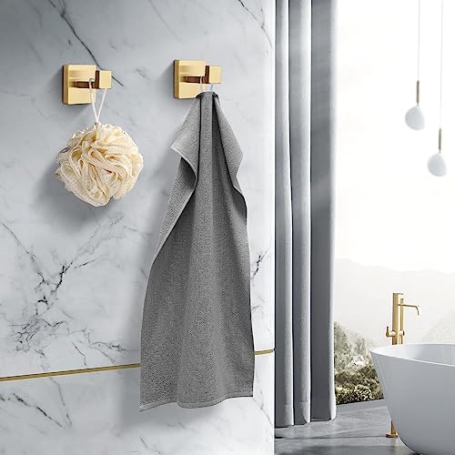 Fenas Towel Hooks 2 Pack Brushed Gold Stainless Steel 1