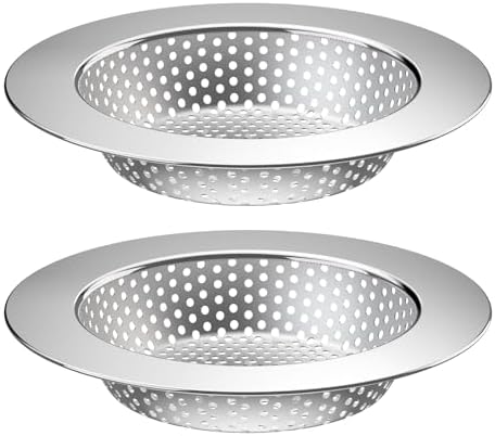 Huntonry 2PCS Kitchen Sink Drain Strainer with 45 Diameter and 30 Mesh Basket