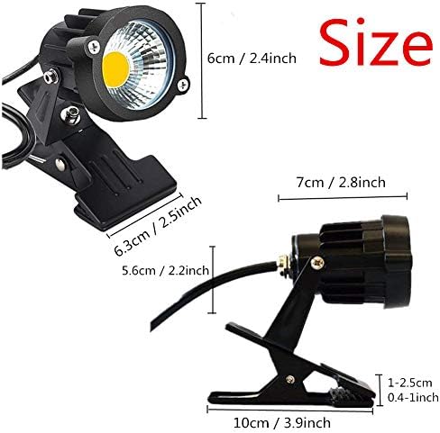 WeFoonLo 1pcs 5W LED Clip Light Outdoor Water Resistant Spotlight Lamp