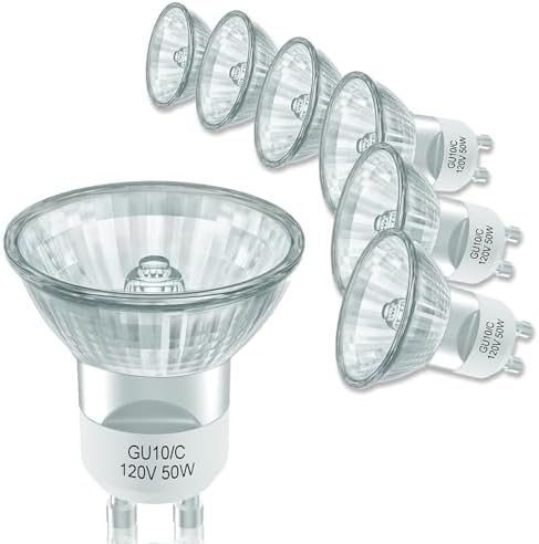 DUMILOO GU10 Halogen Bulb 120V 50W Dimmable Warm White 2700K Pack of 6