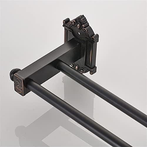 Brass Towel Bar Double Rail Black Antique Finish Bathroom Holder