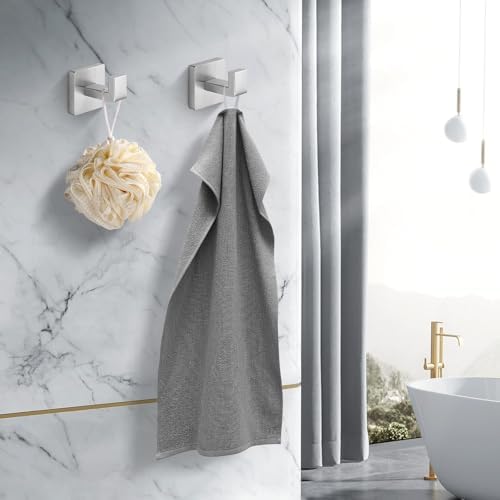 Fenas Towel Hooks 2 Pack Brushed Nickel Stainless Steel 1
