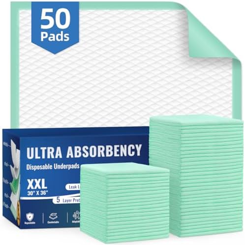 AOZITA 50-Pack Heavy Duty Disposable Underpads 30 x 36
