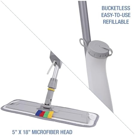 Boardwalk 59 in Bucketless Microfiber Mop Kit - Gray