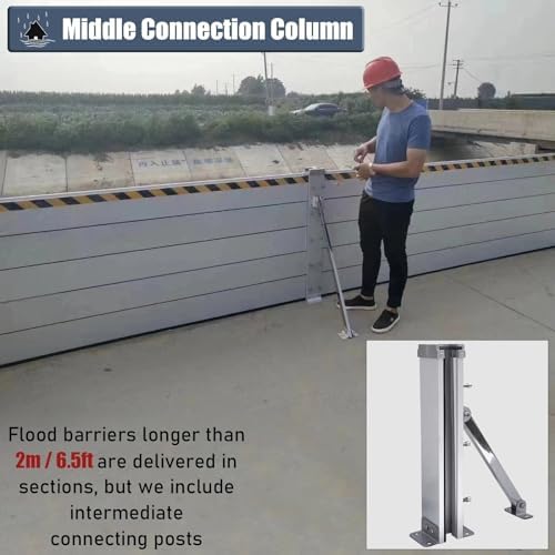 High Flood Control Baffle Commercial Flood Defence Barrier Kit Silver L-385cm1513in