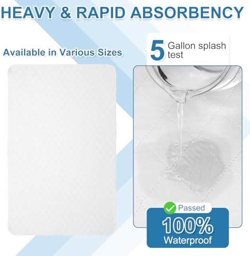 OUTCREATOR Washable Bed Pads 34x56 Pack of 2 1
