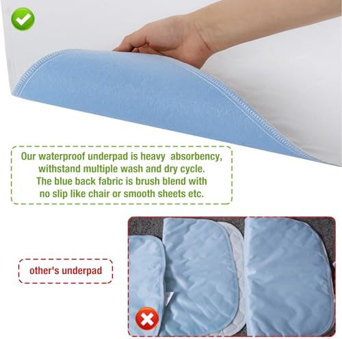 Bamuho 4-Layer Waterproof Bed Pads Washable