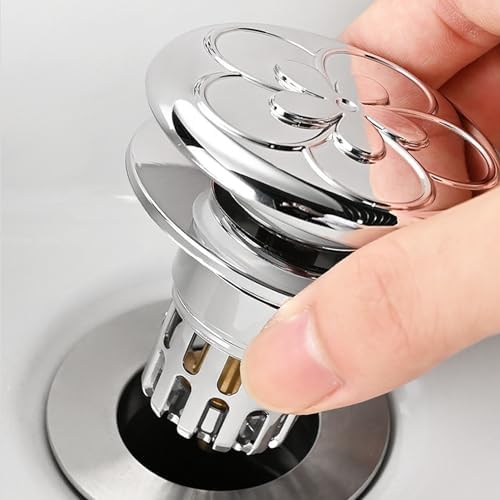 Qinlenyan 2-in-1 Brass Drain Strainer Stopper