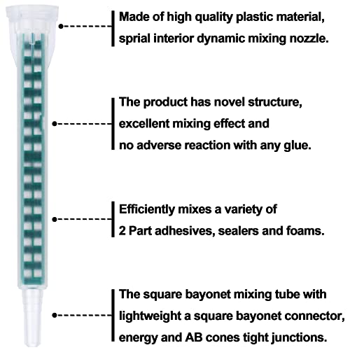 PAGOW 25Pcs 33 Inch Epoxy Mixing Nozzle