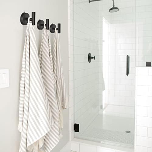 DGYB 15LB Suction Cup Towel Hooks Set of 2 Black Stainless Steel