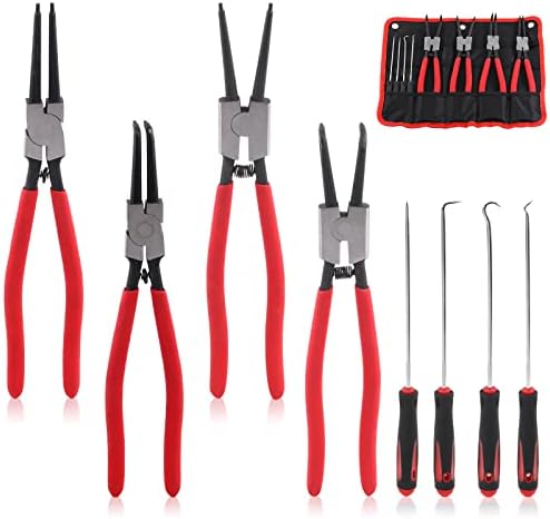 Swpeet 13-Inch Snap Ring Pliers with Pick and Hook Tool Set 1