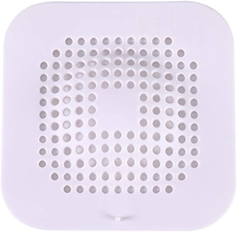 White Silicone Drain Hair Catcher with Suction Cups