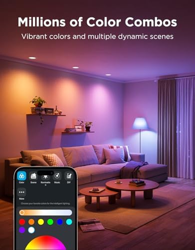 Govee BR30 Smart Bulbs 4 Pack Matter Alexa Google Assistant Compatible