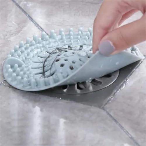 WELANGBN Hair Catcher Drain Cover Durable Silicone 2 Pack Blue