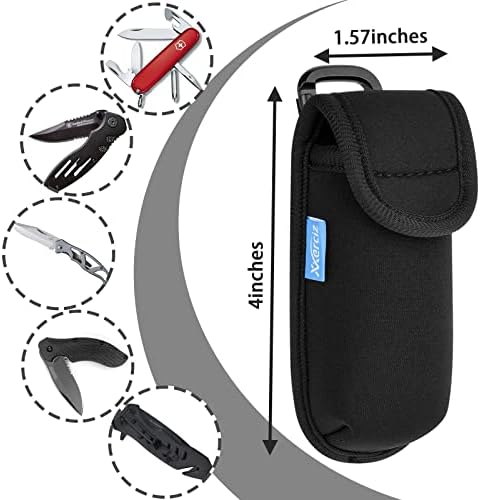 Xxerciz 4 Inch Pocket Knife Sheath with Carabiner