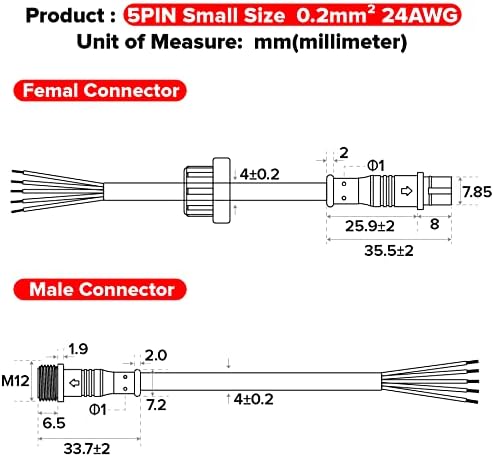 BTF-LIGHTING 5 Pin Y Splitter Connector Set