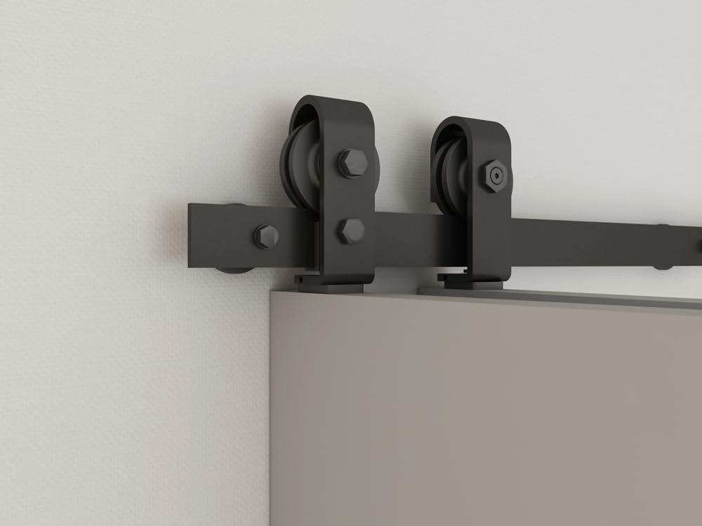 Calhome 60x80 6 Panel Black Bi-Fold Barn Door