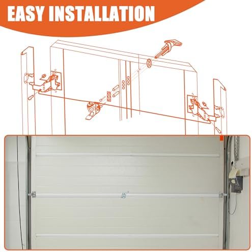 Universal Garage Door Lock Kit with Keyed Handle and Spring Latch