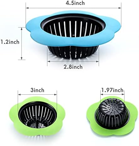 2 Pcs Kitchen Sink Strainer with Stain Resistant Design