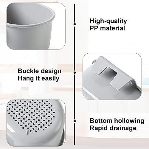 Kitchen Sink Drain Strainer Basket with Dry Wet Separation - Grey