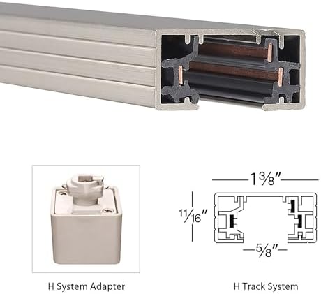 WAC Lighting H Track Floating Canopy Connector Brushed Nickel