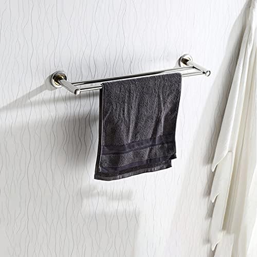 TiStm Wall Mounted Double Towel Rack in Silver