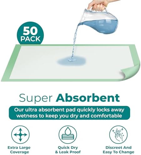 Teal Elite Chucks Pads for Adults 50 Count Extra Large