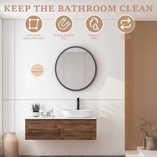 2pcs Wall Mount Suction Hair Collector for Bathroom 1