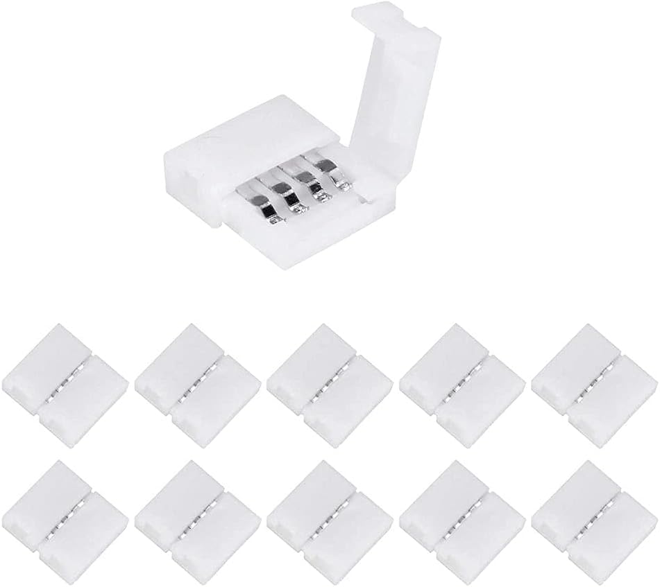 JJLFresheners 10 Pcs 4 Pin LED Strip Connectors for Track Lighting