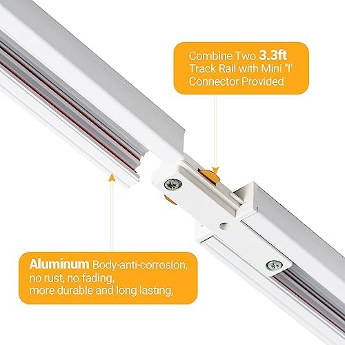 VANoopee H Track Lighting Rails Kit 13FT White 1