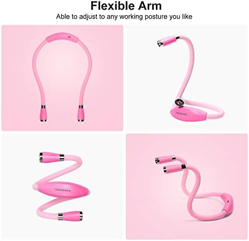 LED Neck Book Light USB Rechargeable with 4 Bright LEDs