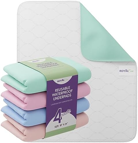 Royal Care Incontinence Bed Pads 4 Pack 18 x 24