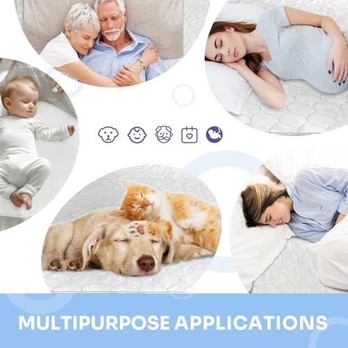 Conkote Heavy Absorbency Bed Pad 4 Pack Waterproof Reusable Incontinence Underpads