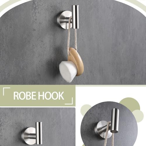 Brushed Stainless Steel Towel Bar Set for Bath and Kitchen