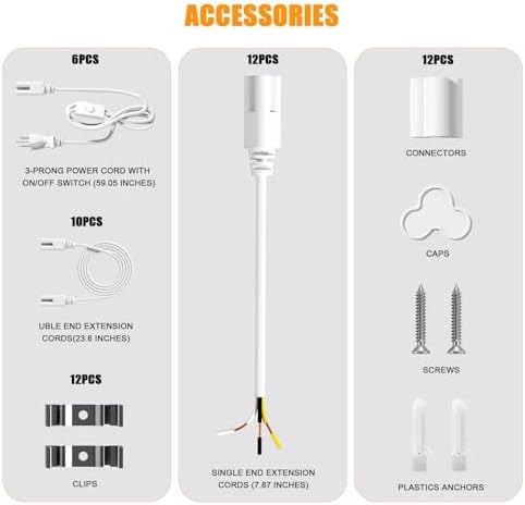 ONLYLUX 4FT LED Shop Light 50W 7500LM Linkable Light Fixture